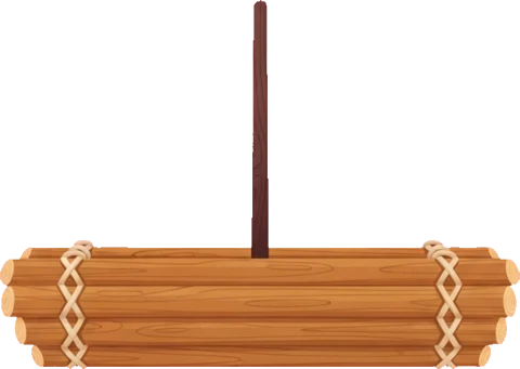 Un radeau de bois